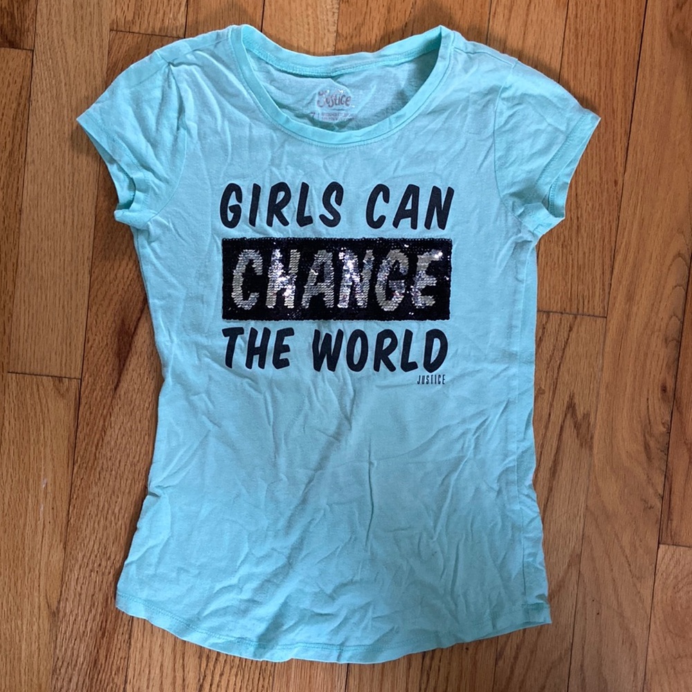 Justice Flip Sequin Shirt